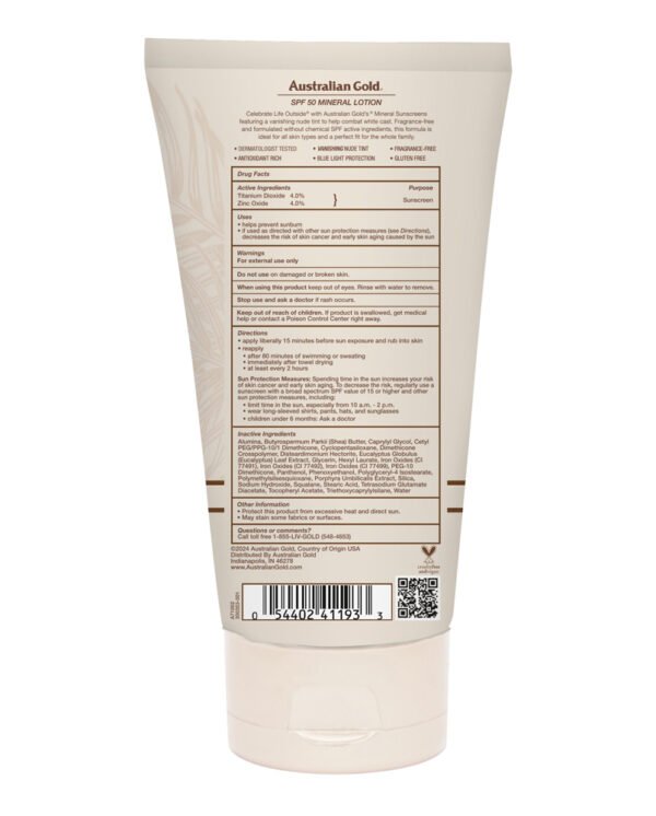 Australian Gold Mineral SPF 50 Lotion Australian Gold Mineral SPF 50 Lotion