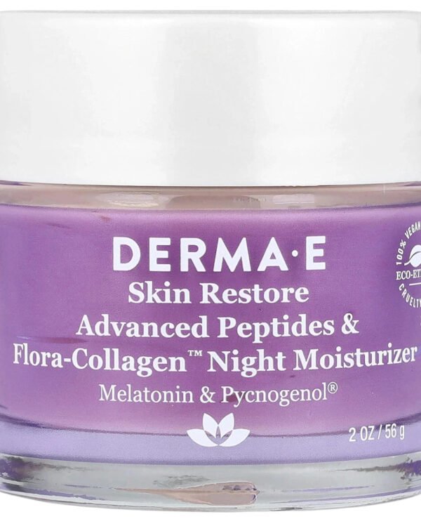 Derma E Advanced Peptides and Flora-Collagen Night Moisturizer Derma E Advanced Peptides and Flora-Collagen Night Moisturizer