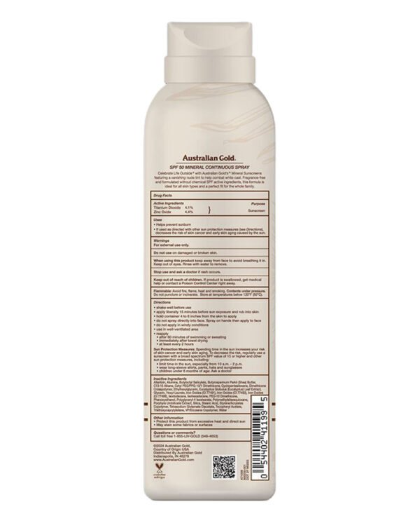 Australian Gold Mineral SPF 50 Continuous Spray