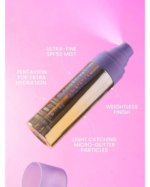 Naked Sundays Golden Glow Shimmer Mist Setting Spray SPF 50