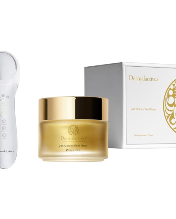 Dermalactives Microcurrent Facial Toning Device Plus 24K Gold Peel Mask Dermalactives Microcurrent Facial Toning Device Plus 24K Gold Peel Mask