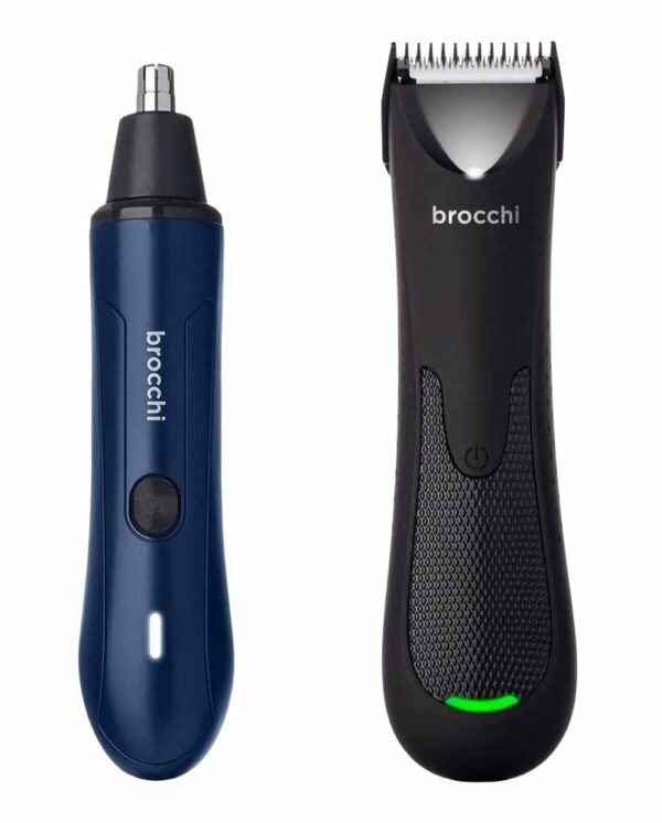 Brocchi Portable Precision Trimmer and Nasal Hair Remover Set