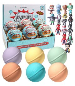Lovery Superhero Bath Bombs Gift Set with Surprise Toy