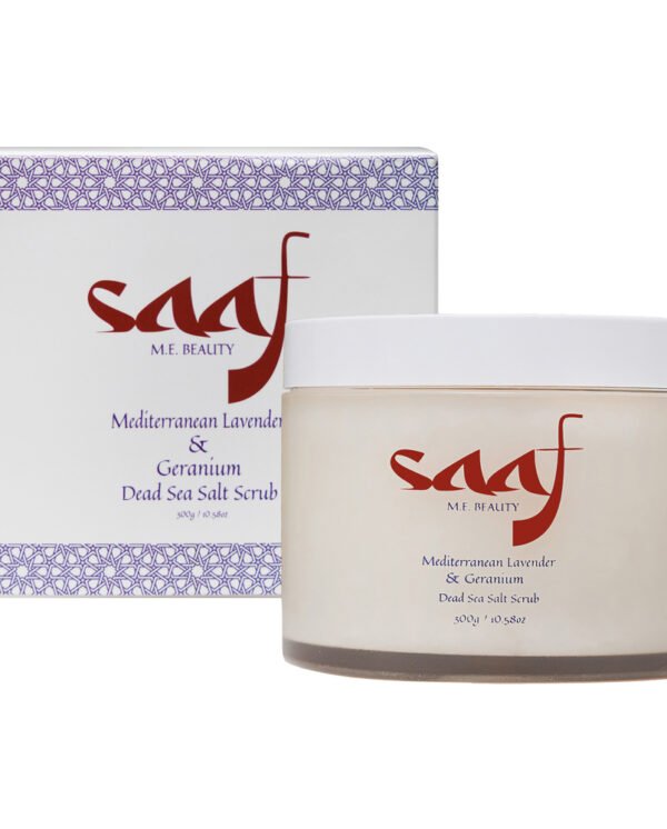 Saaf Body Mediterranean Lavender & Geranium Dead Sea Salt Scrub
