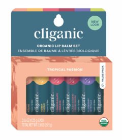 Cliganic Organic Lip Balm Set Tropical Passion