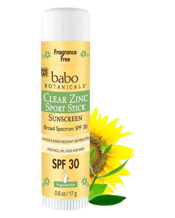 Babo Botanicals Clear Zinc Mineral Sunscreen Sport Stick SPF 30