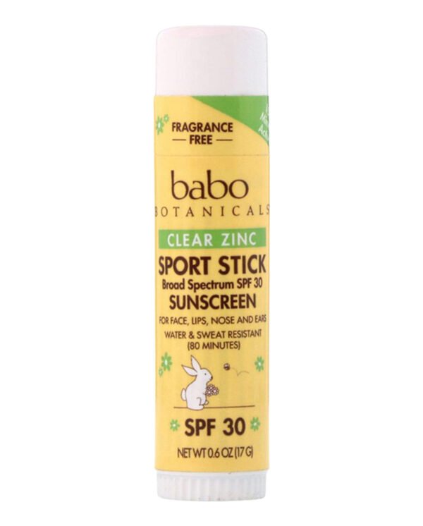 Babo Botanicals Clear Zinc Mineral Sunscreen Sport Stick SPF 30