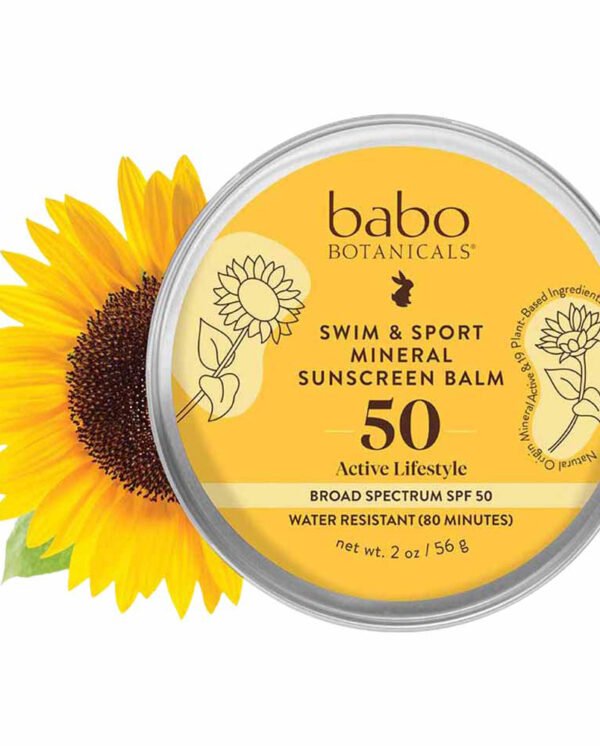 Babo Botanicals Swim & Sport Mineral Sunscreen Balm SPF 50