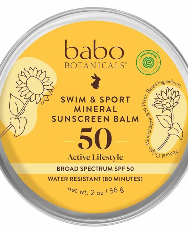 Babo Botanicals Swim & Sport Mineral Sunscreen Balm SPF 50