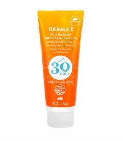 Derma E Sun Defense Clear Zinc Body Sunscreen SPF 30
