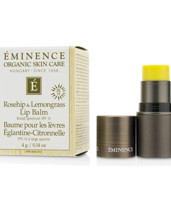Eminence Organic Skin Care Rosehip & Lemongrass Lip Balm SPF 15 Eminence Organic Skin Care Rosehip & Lemongrass Lip Balm SPF 15